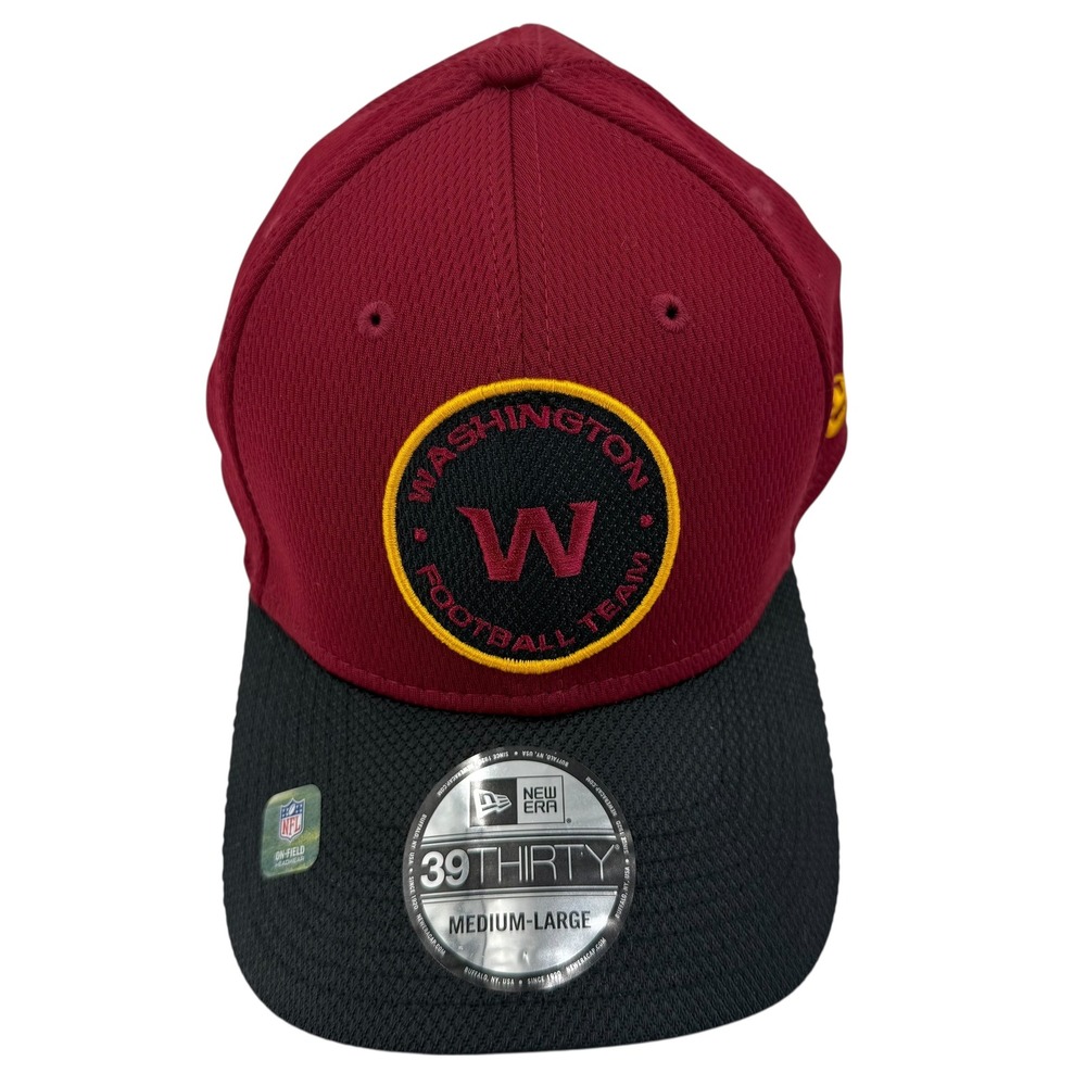 Washington Football Team New Era 39THIRTY‎ Hat Cap NFL Burgundy Black M/L